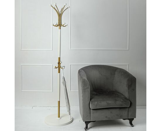 Вешалка напольная Д 1 золото/ слоновая кость | Интернет магазин мебели и декора LifeDekor