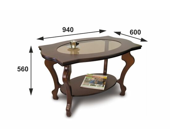 Стол журнальный Берже 1С тёмно-коричневый | Интернет магазин мебели и декора LifeDekor