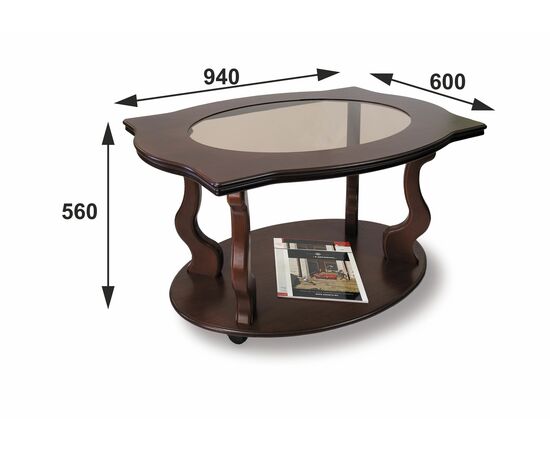 Стол журнальный Берже 3С темно-коричневый | Интернет магазин мебели и декора LifeDekor
