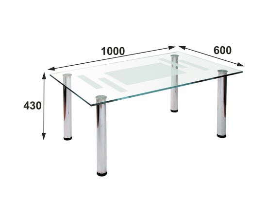 Стол журнальный Робер 10М хром | Интернет магазин мебели и декора LifeDekor