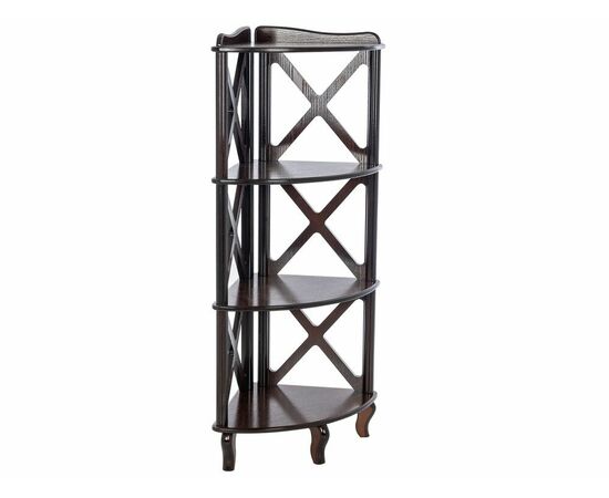 Этажерка-стеллаж угловая Джульетта-3 орех | Интернет магазин мебели и декора LifeDekor