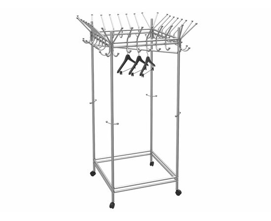 Вешалка напольная на колесах Пико 23 металлик | Интернет магазин мебели и декора LifeDekor