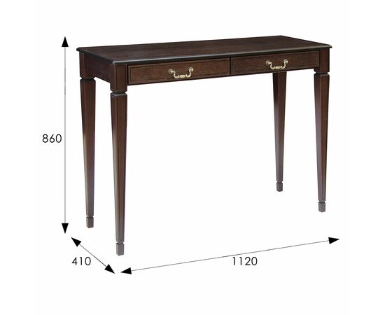 Консоль Васко В 91Н темно-коричневый/патина | Интернет магазин мебели и декора LifeDekor