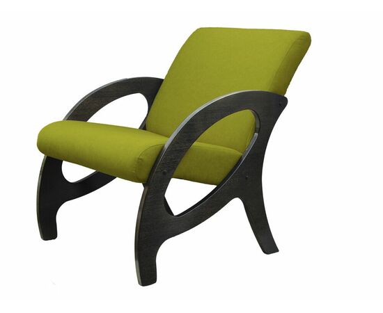 Кресло Альма ткань лайм, каркас венге, патина | Интернет магазин мебели и декора LifeDekor