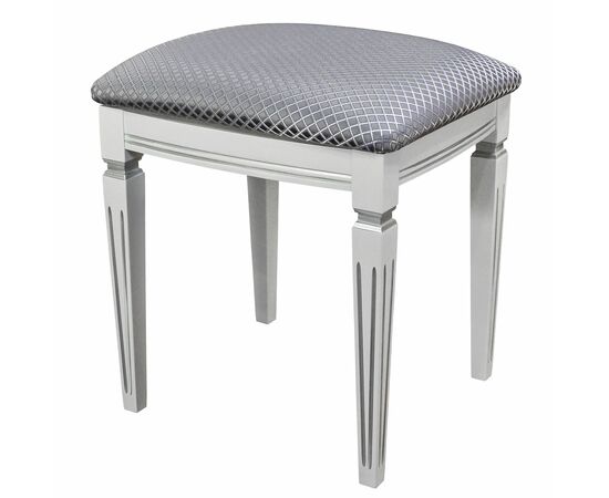 Банкетка Васко В 107Н белый/серебро, Атина серебро | Интернет магазин мебели и декора LifeDekor