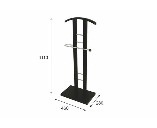 Вешалка костюмная ГАЛАНТ 321 металлик/венге | Интернет магазин мебели и декора LifeDekor