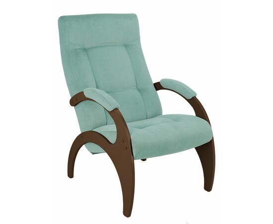 Кресло для отдыха Пири, ткань мята, каркас орех | Интернет магазин мебели и декора LifeDekor