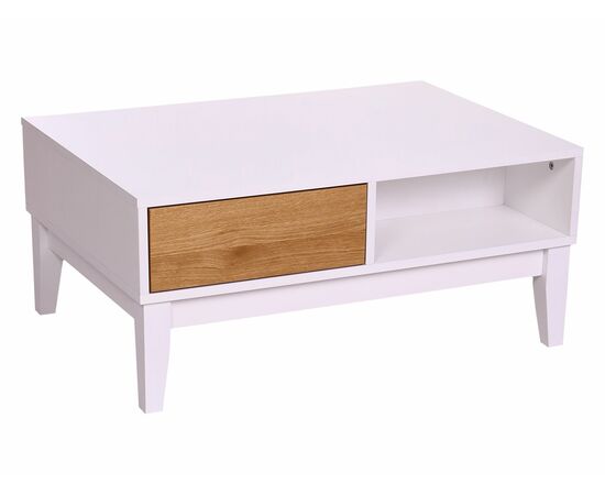 Стол Квадро молочный дуб/светлый дуб | Интернет магазин мебели и декора LifeDekor