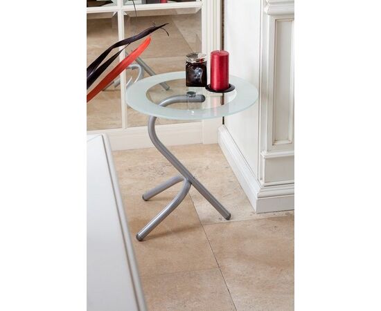 Стол журнальный Дуэт 5 металлик/ прозрачное | Интернет магазин мебели и декора LifeDekor