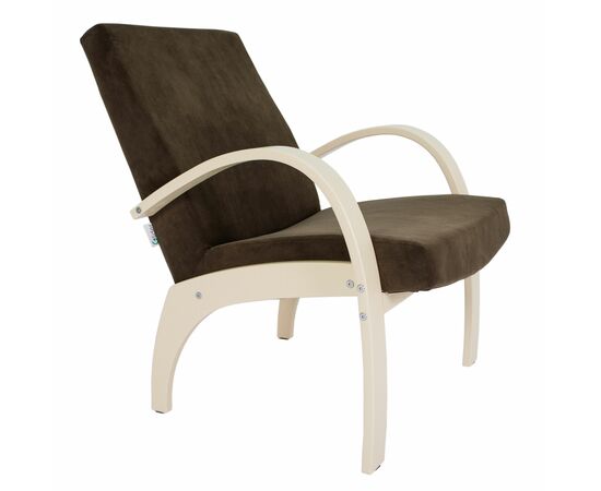 Кресло для отдыха Денди шпон, Ткань ультра шоколад, каркас дуб шампань шпон | Интернет магазин мебели и декора LifeDekor