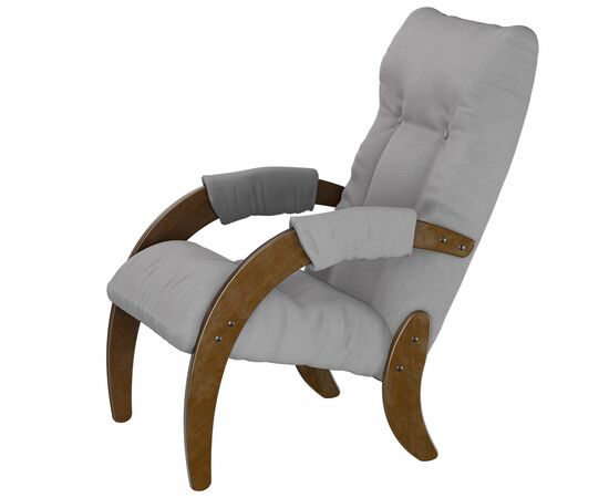 Кресло для отдыха Модель 61 Ткань ультра смок, каркас орех антик | Интернет магазин мебели и декора LifeDekor