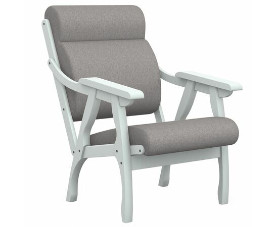 Кресло Вега 10 ткань серый, каркас снег | Интернет магазин мебели и декора LifeDekor