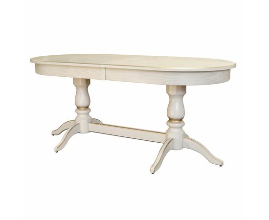 Стол обеденный Тарун 3 раздвижной слоновая кость/золото 150/200*84 | Интернет магазин мебели и декора LifeDekor