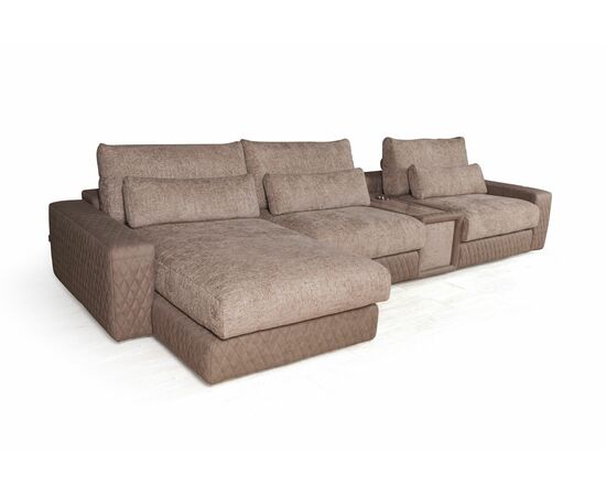 Aldo угловой модульный диван с шезлонгом, баром и столиком | Интернет магазин мебели и декора LifeDekor