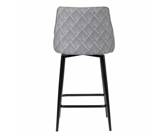 Стул полубарный Dave серый с жаккардом, с поворотным механизмом, изображение 4 | Интернет магазин мебели и декора LifeDekor