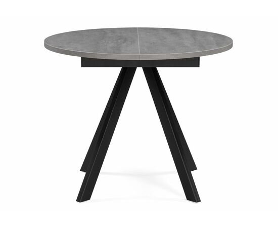 Стол деревянный Трейси 90(120)х90х76 бетон / черный, изображение 2 | Интернет магазин мебели и декора LifeDekor
