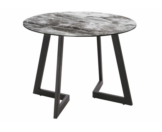 Стол Алингсос черная шагрень / мрамор серый, изображение 3 | Интернет магазин мебели и декора LifeDekor