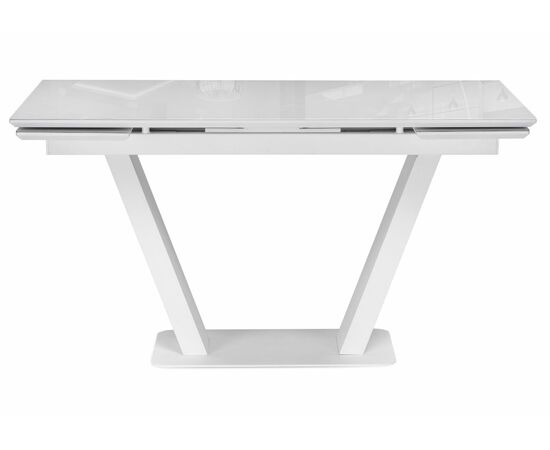 Стол стеклянный Конор 140(200)х80х73 ультра белый / белый, изображение 2 | Интернет магазин мебели и декора LifeDekor