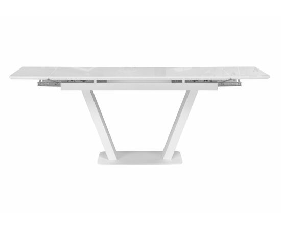 Стол стеклянный Конор 140(200)х80х73 ультра белый / белый, изображение 3 | Интернет магазин мебели и декора LifeDekor