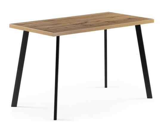 Стол деревянный Тринити Лофт 120x80x75 25 мм дуб вотан / черный матовый | Интернет магазин мебели и декора LifeDekor