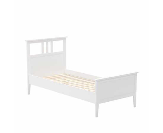 Кровать односпальная "Мира" (90х200 / ламели на ленте / Белый), изображение 3 | Интернет магазин мебели и декора LifeDekor