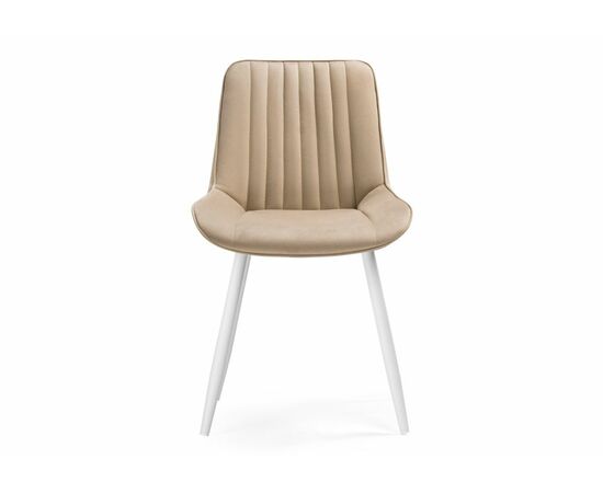 Стул Седа велюр бежевый / белый, изображение 2 | Интернет магазин мебели и декора LifeDekor