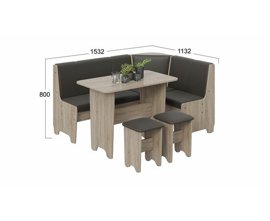 Кухонный уголок «Техас» Исп.1, изображение 2 | Интернет магазин мебели и декора LifeDekor