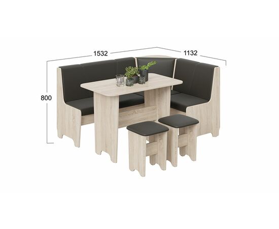 Кухонный уголок «Техас» Исп.1, изображение 2 | Интернет магазин мебели и декора LifeDekor