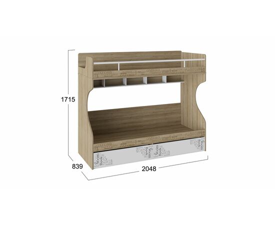 Кровать 2-х ярусная «Оксфорд», изображение 2 | Интернет магазин мебели и декора LifeDekor