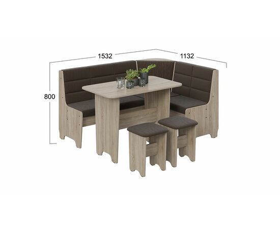 Кухонный уголок «Техас» Исп.2, изображение 2 | Интернет магазин мебели и декора LifeDekor