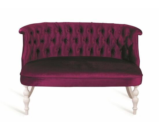 Диван Бархат (эмаль белая / 26 - темно-розовый) | Интернет магазин мебели и декора LifeDekor
