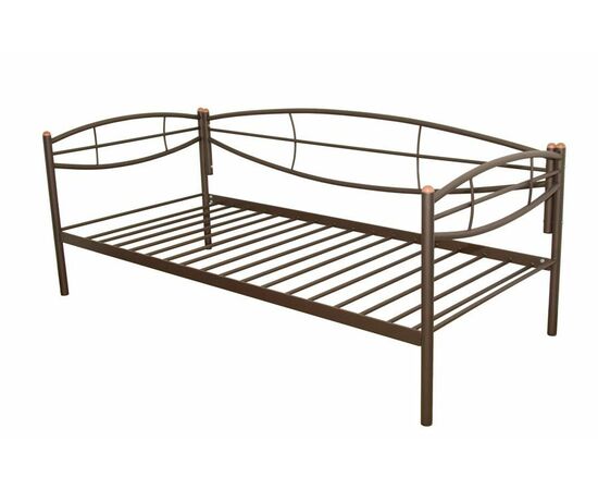 Кушетка Аура (90х200/металлическое основание) Коричневый бархат | Интернет магазин мебели и декора LifeDekor