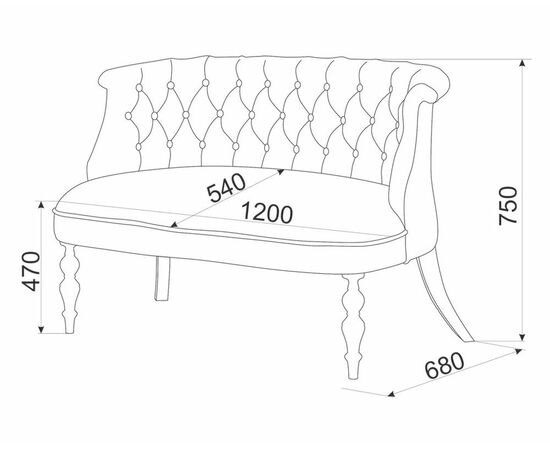 Диван Бархат (эмаль белая / 24 - розовый), изображение 4 | Интернет магазин мебели и декора LifeDekor