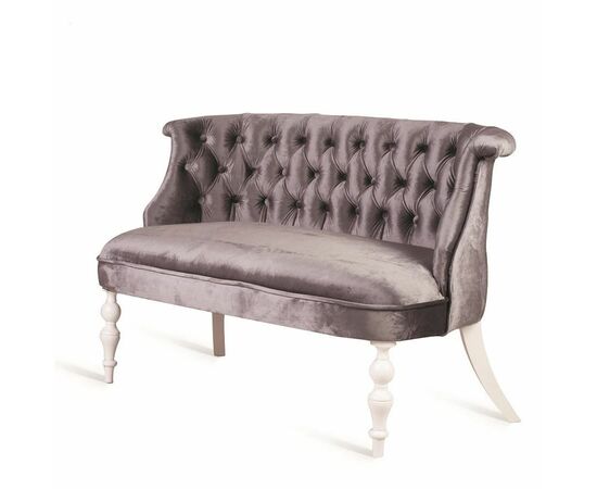 Диван Бархат (эмаль белая / 36 - голубовато-серый), изображение 2 | Интернет магазин мебели и декора LifeDekor