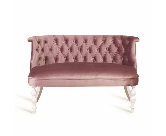 Диван Бархат (эмаль белая / 24 - розовый) | Интернет магазин мебели и декора LifeDekor