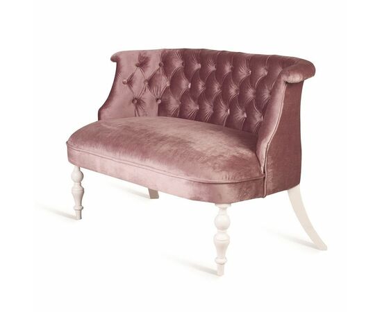 Диван Бархат (эмаль белая / 24 - розовый), изображение 2 | Интернет магазин мебели и декора LifeDekor