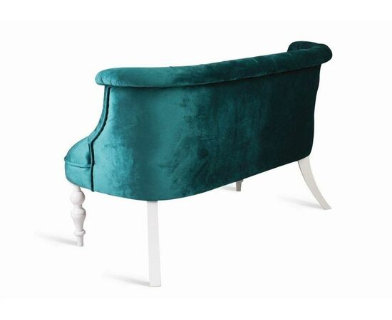 Диван Бархат (эмаль белая / 23 - изумрудный), изображение 3 | Интернет магазин мебели и декора LifeDekor