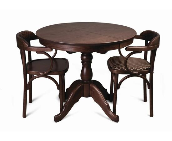 Стол обеденный Круглый-0090 (темный тон), изображение 3 | Интернет магазин мебели и декора LifeDekor