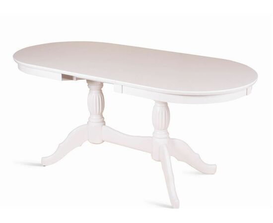 Стол обеденный овальный раздвижной Лилия-1300 (белая эмаль), изображение 3 | Интернет магазин мебели и декора LifeDekor