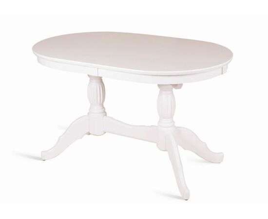 Стол обеденный овальный раздвижной Лилия-1300 (белая эмаль), изображение 4 | Интернет магазин мебели и декора LifeDekor