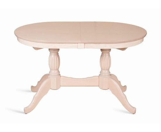 Стол обеденный овальный раздвижной Лилия-1300 (беленый дуб) | Интернет магазин мебели и декора LifeDekor