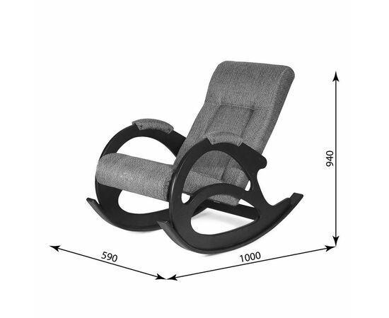 Кресло-качалка К-5 (темный тон / 08 - розовый), изображение 5 | Интернет магазин мебели и декора LifeDekor