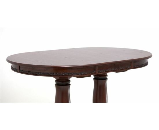 Стол овальный раздвижной Милорд (80х120х160) Темный орех + патина черная., изображение 2 | Интернет магазин мебели и декора LifeDekor