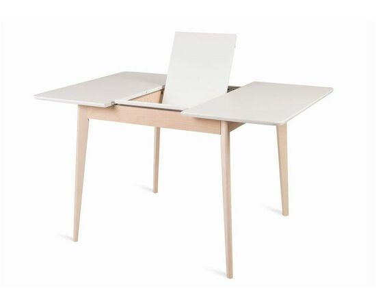 Стол обеденный Рэй-0090 (беленый дуб / белая эмаль) Квадратный, изображение 4 | Интернет магазин мебели и декора LifeDekor