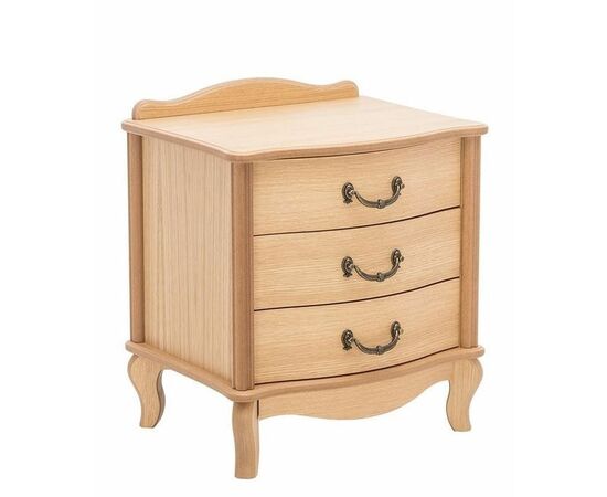 Тумбочка прикроватная "Джульетта" 3 ящ. (светлый дуб) Вис | Интернет магазин мебели и декора LifeDekor