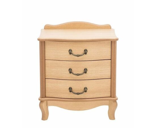 Тумбочка прикроватная "Джульетта" 3 ящ. (светлый дуб) Вис, изображение 3 | Интернет магазин мебели и декора LifeDekor