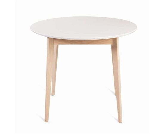 Стол Рэй-d900 круглый (беленый дуб / белая эмаль) | Интернет магазин мебели и декора LifeDekor