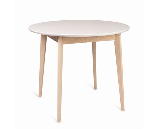 Стол Рэй-d900 круглый (беленый дуб / белая эмаль), изображение 2 | Интернет магазин мебели и декора LifeDekor