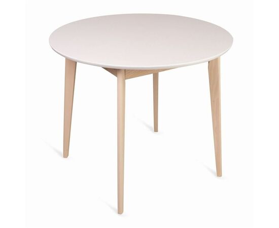 Стол Рэй-d900 круглый (беленый дуб / белая эмаль), изображение 3 | Интернет магазин мебели и декора LifeDekor