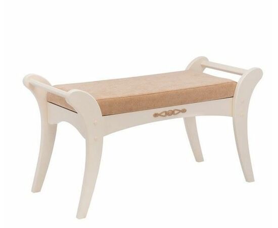 Банкетка "Стефани" (дуб шампань, ткань Крем) Вис | Интернет магазин мебели и декора LifeDekor